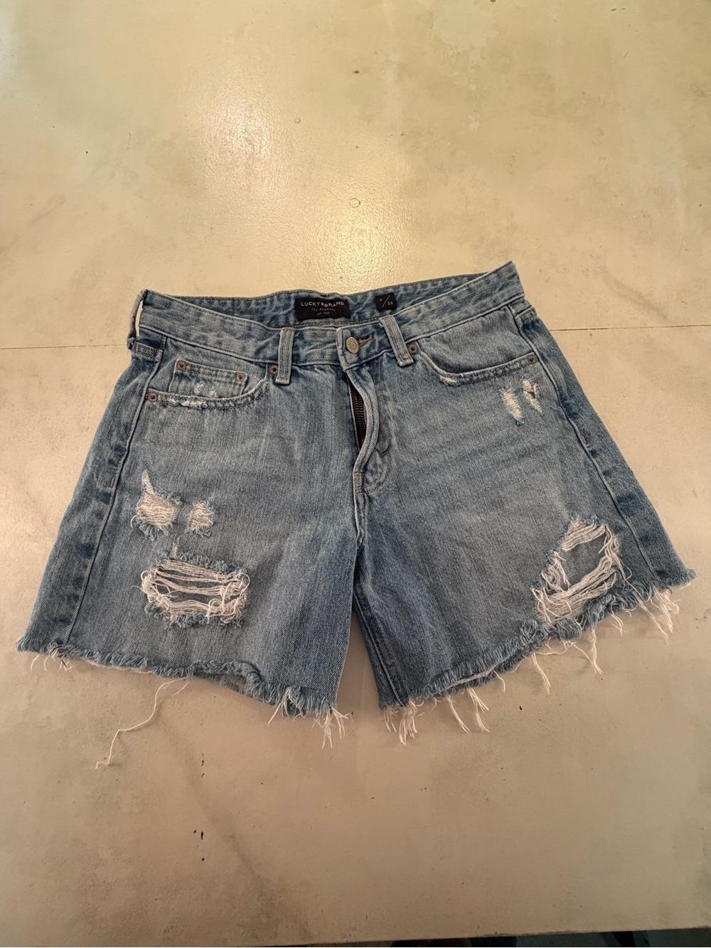 Lucky Brand Light Blue Distressed Denim Cutoff Shorts